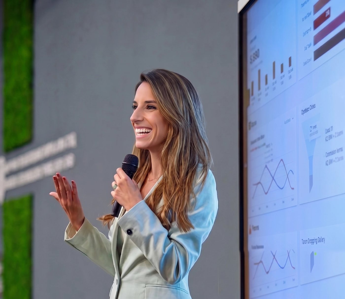 Samantha Schwartz-Lenhart presenting at an event